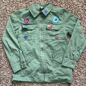 Descendants military green kids jacket